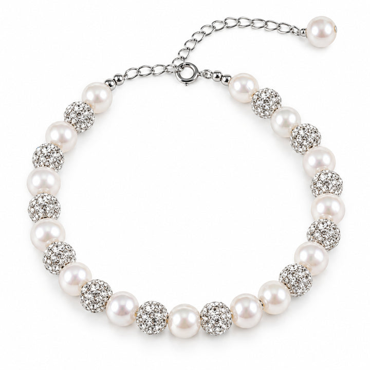 Leonora Pearl Pavé Bracelet