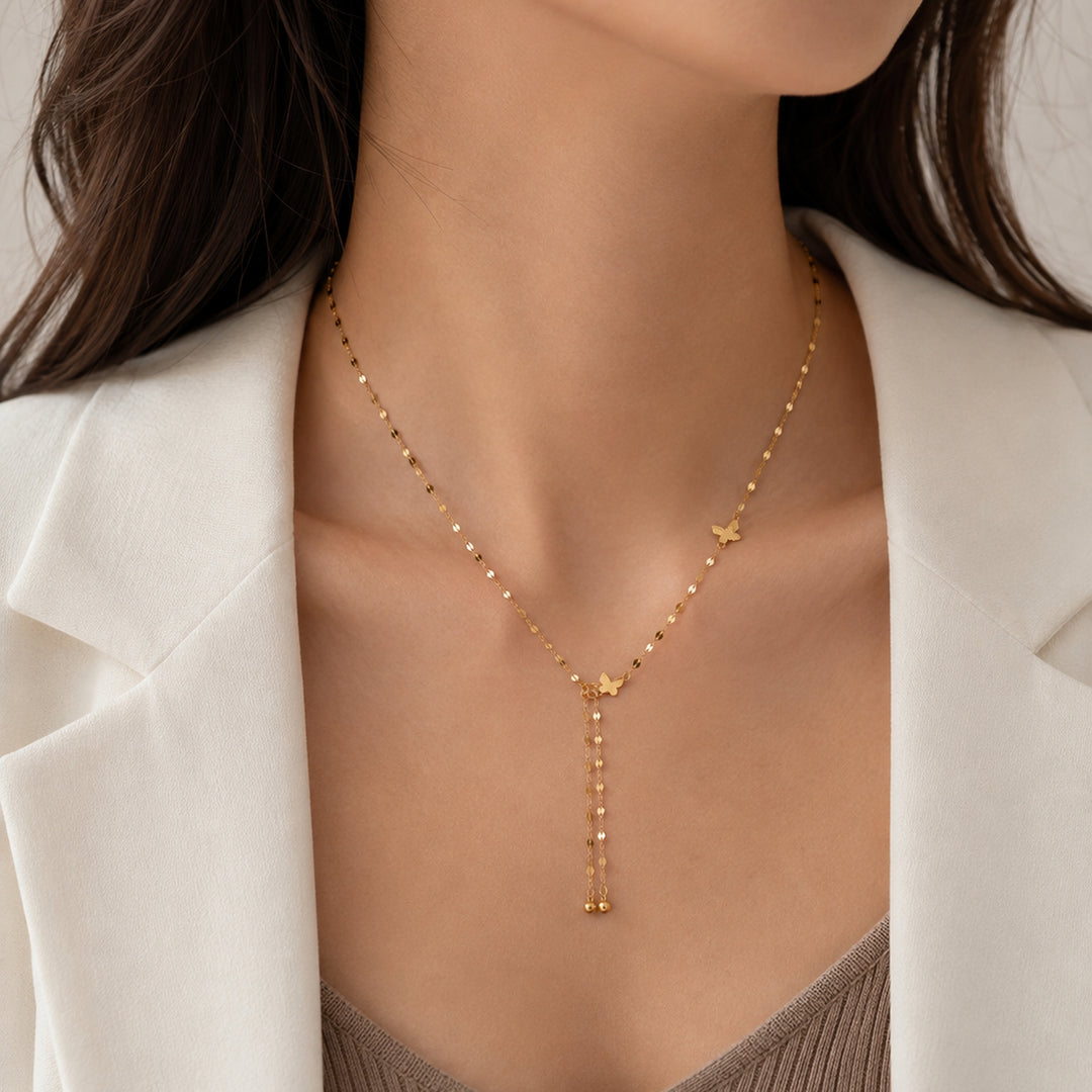 Mariposa Butterfly Lariat Necklace