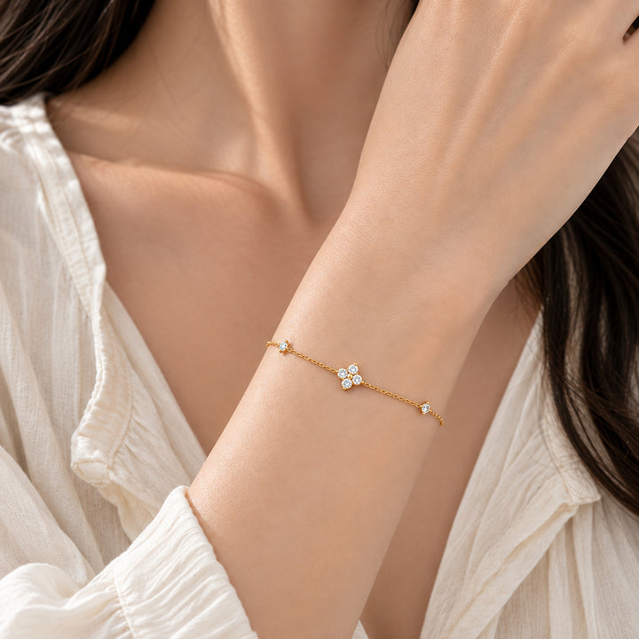 Ginevra Clover Sparkle Bracelet