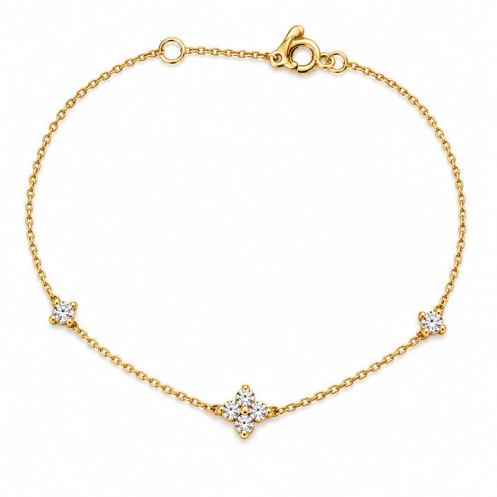 Ginevra Clover Sparkle Bracelet