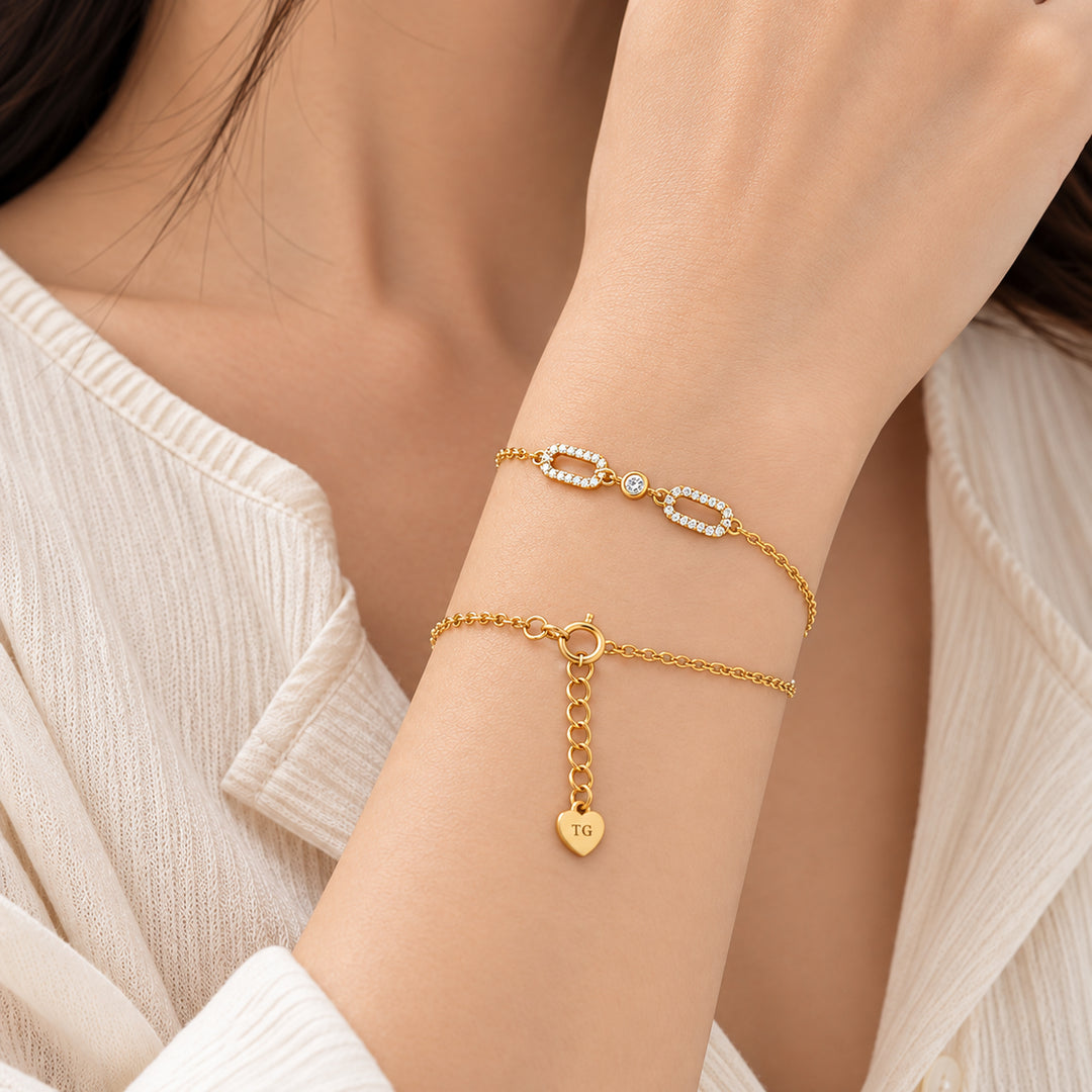 Eliana Pavé Link Bracelet