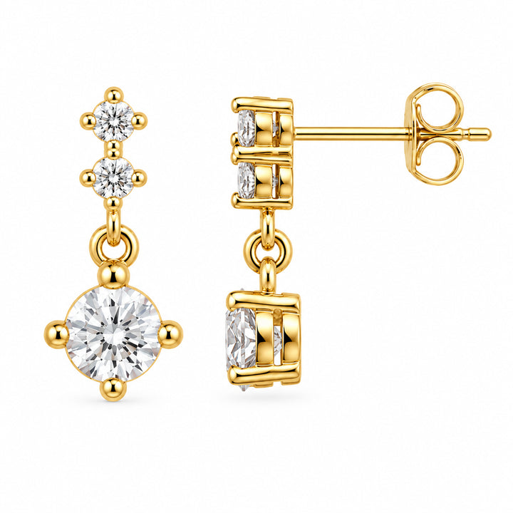 Ottilie Solitaire Drop Earrings