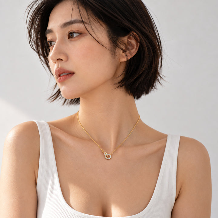 Cosima Pavé Loop Necklace