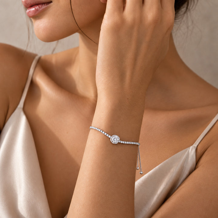 Claudine Halo Tennis Bracelet
