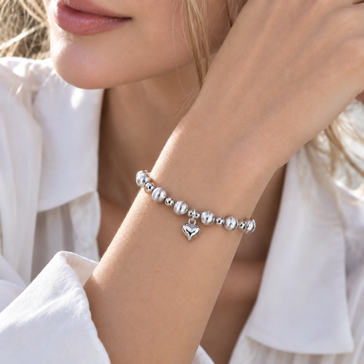 Isolde Cat Eye Heart Beaded Bracelet