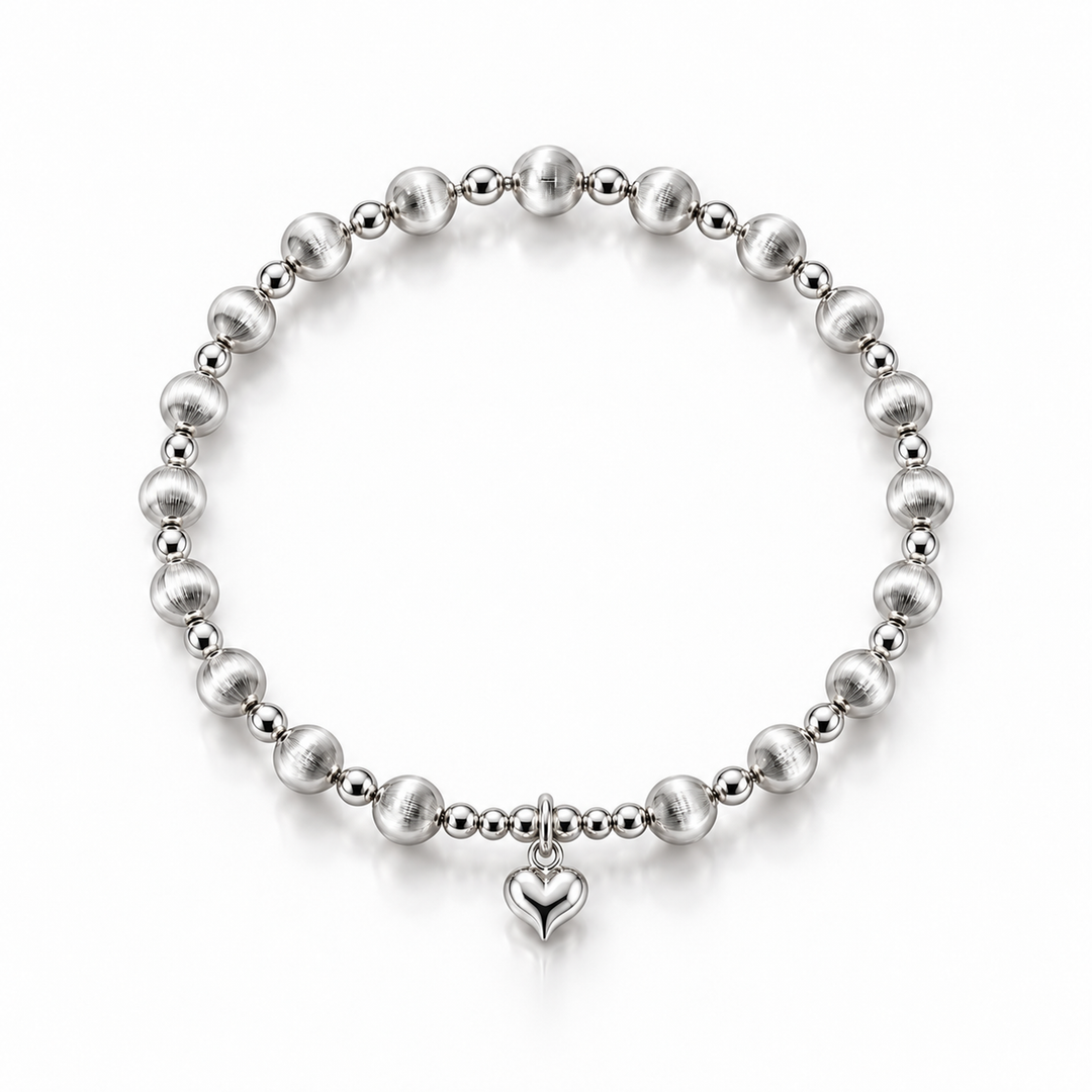 Isolde Cat Eye Heart Beaded Bracelet