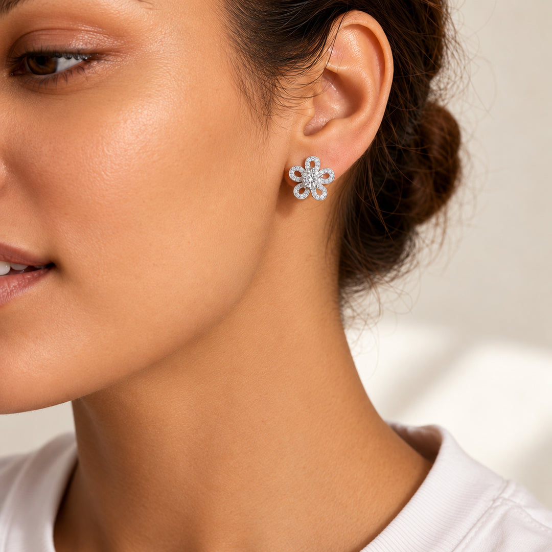 Paloma Flower Stud Earrings