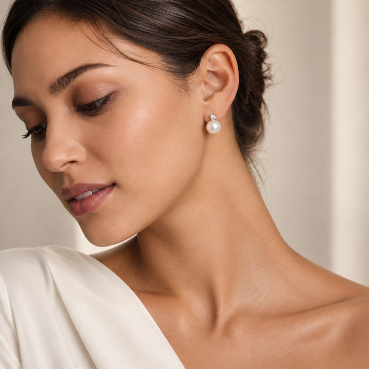 Corinne Pearl Stud Earrings