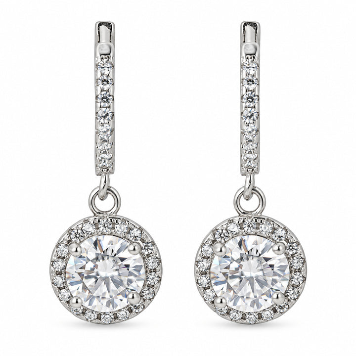 Serena Halo Drop Earrings